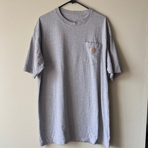 Carhartt Tall Men's Short Sleeve Tee in Heather Gray - Picture 1 of 8